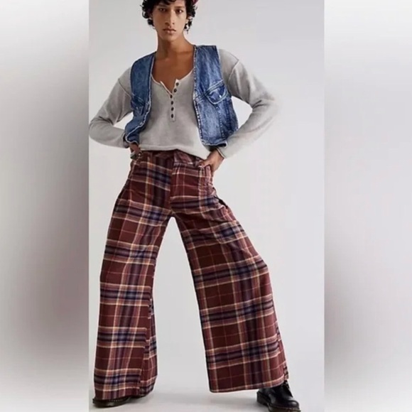 Free People Out of Touch Super Wide Leg Pants EUC Size 2 - Picture 10 of 11